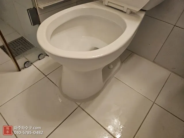 새 변기 설치 완료