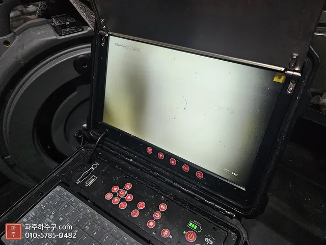 내시경 모니터 배관 내부 화면